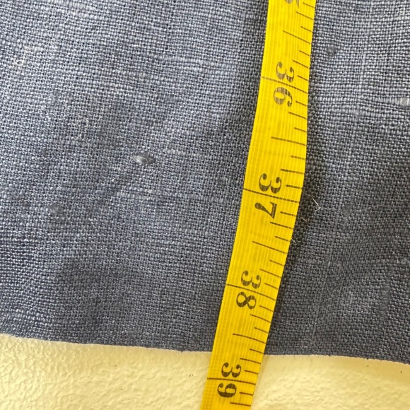 Y2K NY Sake Navy sailor Linen Double Breasted V Neck Sheath Dress Size 12 - Picture 8 of 10